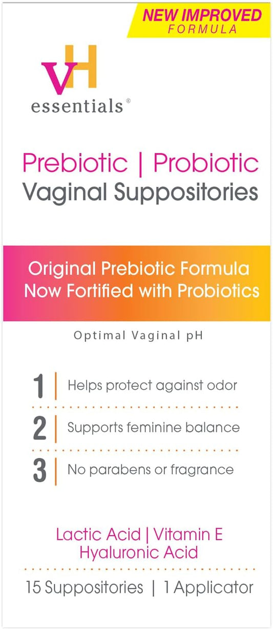 vH essentials Prebiotic PH Balanced Vaginal 15 Count