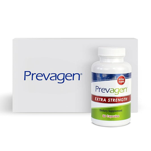 Prevagen Extra Strength 20mg, 60 Capsules |1 Pack| with Apoaequorin & Vitamin D with Attractive and Stackable Prevagen Storage Box