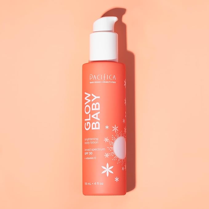 Pacifica SPF 30 Body Lotion - Glow Baby Brightening Vitamin C Body Moisturizer -w/Broad Spectrum UVA/UVB SPF 30 Sun Protection - Clean Beauty Vegan & Cruelty-Free Dermatologist Tested