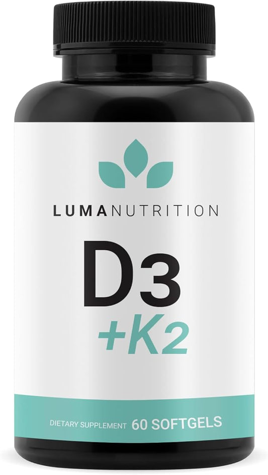 Luma Nutrition D3 + K2 Vitamin 10000 IU 60 Softgels