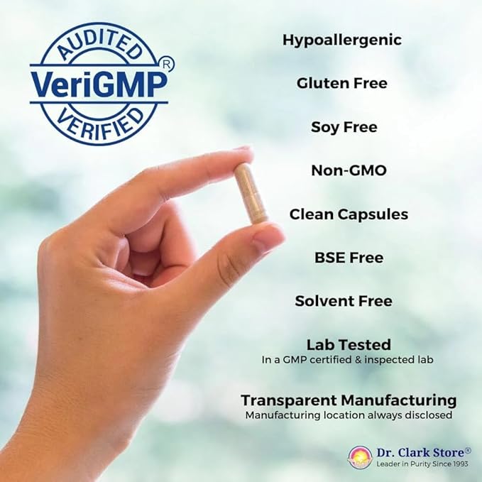 Dr. Clark Vitamin B1 Thiamine 500mg B1 Supplement 100 Gelatin