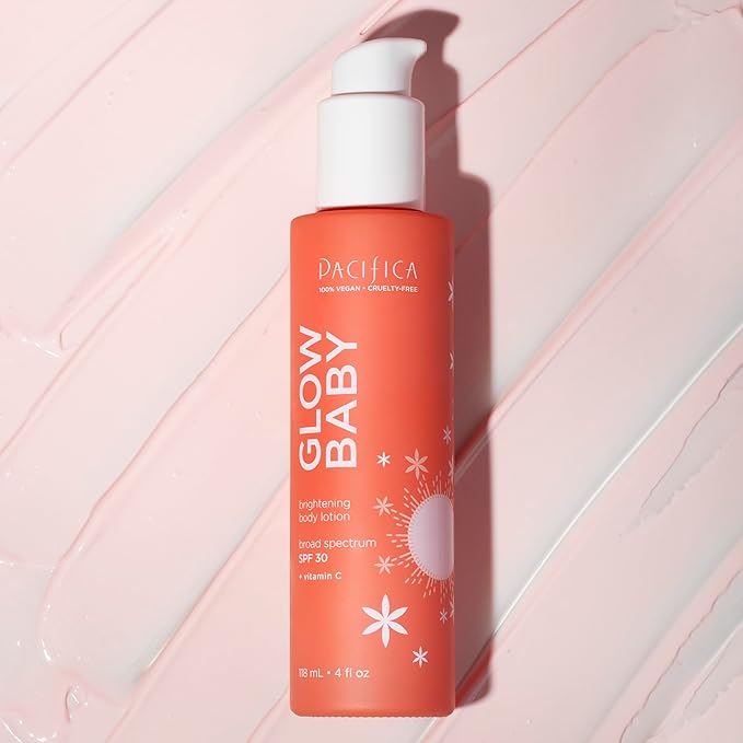 Pacifica SPF 30 Body Lotion - Glow Baby Brightening Vitamin C Body Moisturizer -w/Broad Spectrum UVA/UVB SPF 30 Sun Protection - Clean Beauty Vegan & Cruelty-Free Dermatologist Tested