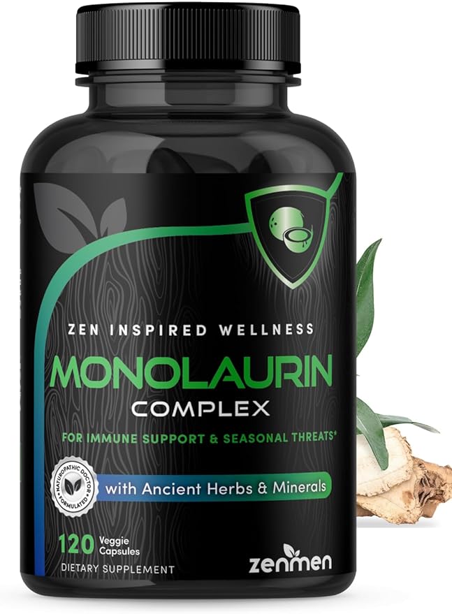 Monolaurin Capsules Supplement 1000mg - 120 Capsules
