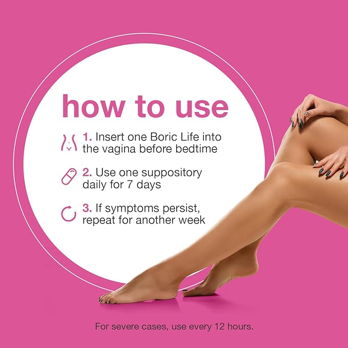 NutraBlast Boric Acid Vaginal Suppositories 100% Pure (14 Count)