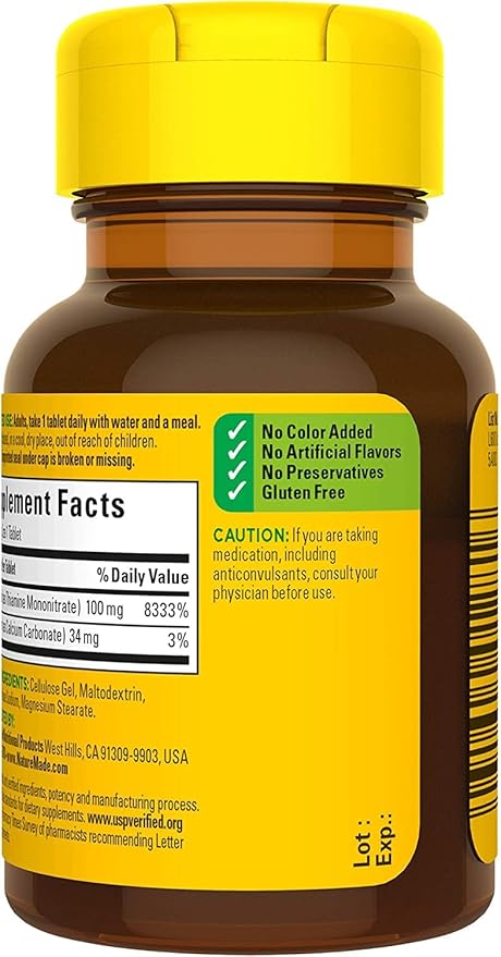 Nature Made B1 100 Mg 100 (5 Pack)
