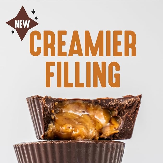 Lakanto Sugar Free Chocolate Peanut Butter Cups - Sweetened with Monk Fruit, On the Go, Gluten Free, Vegan, Keto Diet Friendly, 2g Net Carbs, Cocoa Butter, Nut Butter, Cacao (24 Cups - Pack of 1)