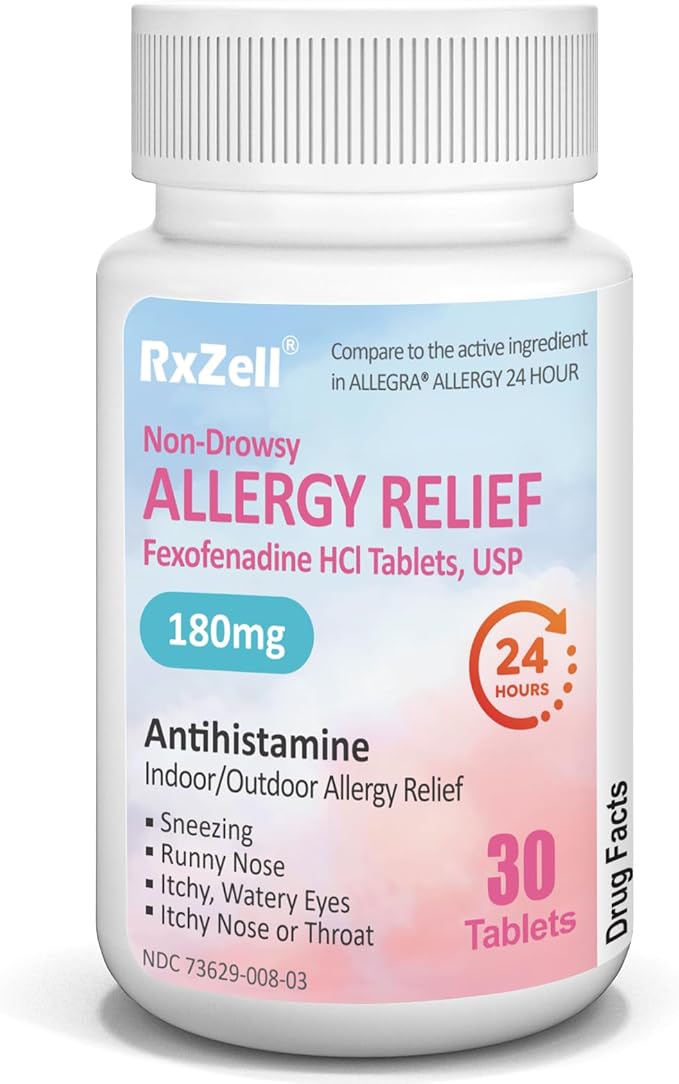 Allergy Relief | Fexofenadine HCl 180mg, 24-Hour Antihistamine, (30 Count 1))