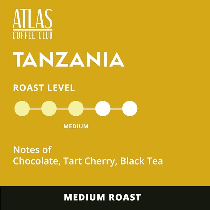 Atlas Coffee Club - Light/Medium Roast Coffee Pods - Tanzania 100% Recyclable, Premium Single Origin Coffee, 24ct Box