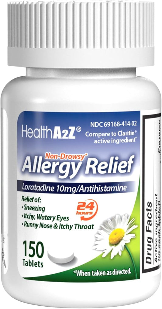 HealthA2Z® Allergy Relief 10mg | |24-Hours Allergy (150 Tablets)