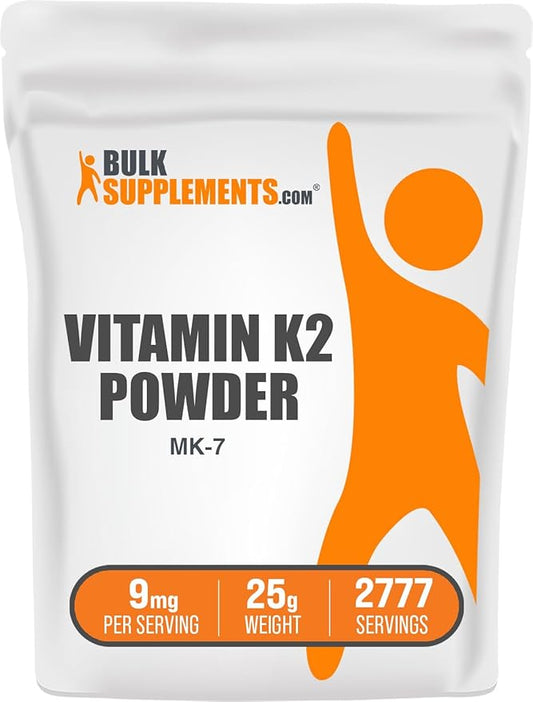 BulkSupplements.com Vitamin K2 Powder K2 MK-7, MK-7, as K2 Vitamin 9mg per 25g (0.88 (0.88 oz) 1)