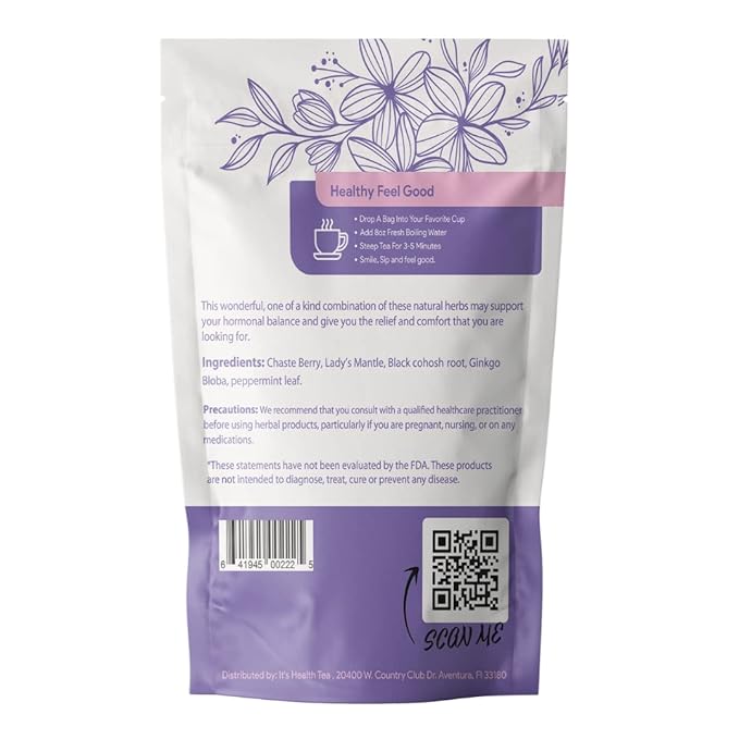 Hormonal Balance Herbal Tea for Women 100% Natural Period Relief from Cramping & Heavy Flow. 35Tea Bags Included! Daily Herbal Liquid Supplement