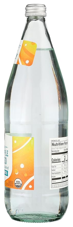 Whole Foods Market, Organic Pineapple Mango Italian Sparkling Mineral Water, 33.8 Fl Oz