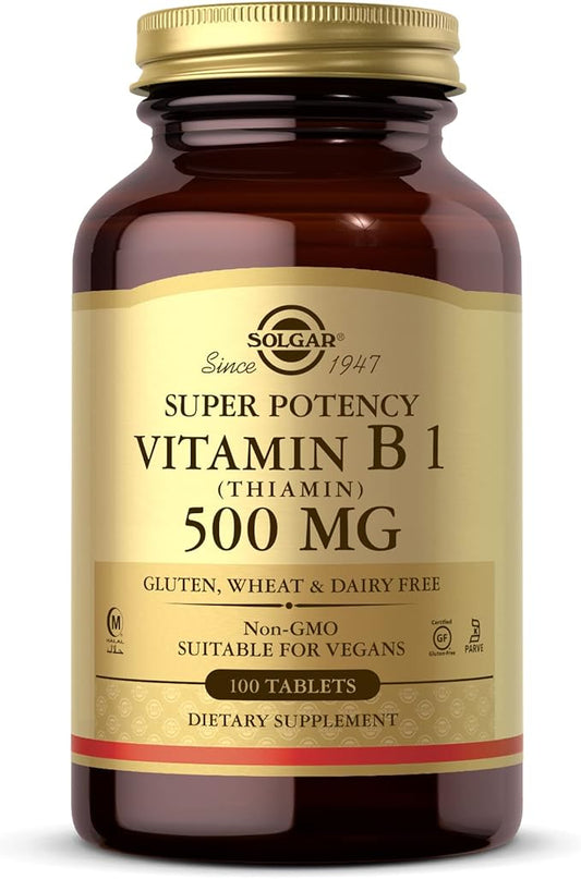 Solgar Vitamin B1 (Thiamin) 500 mg, 100 Tablets 100 Servings