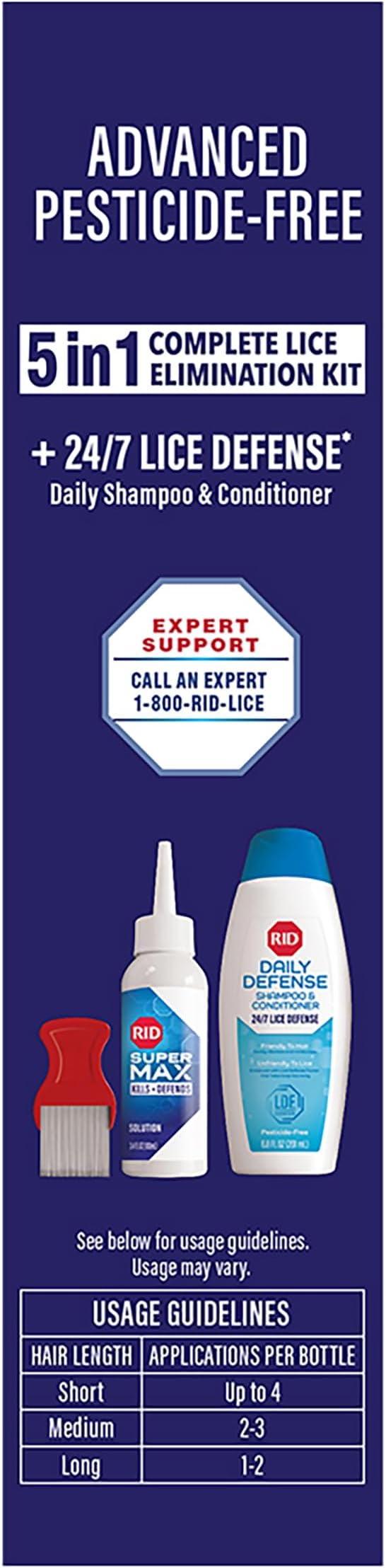 RID Super Max Lice Treatment Kit, 24/7 Lice 3.4 FL 6.8 FL