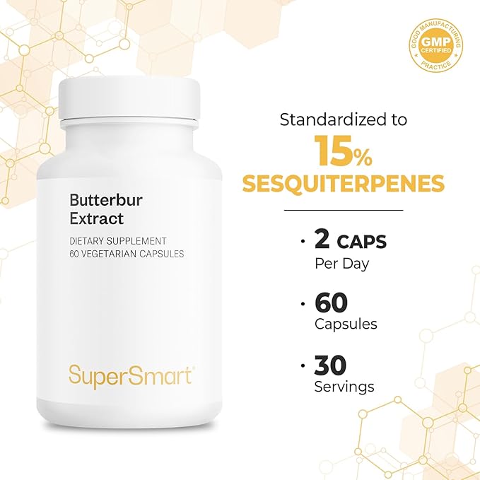 Supersmart - Butterbur Extract (High Potency) 15% Sesquiterpenes 60 Vegetarian