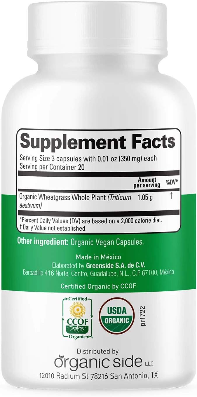 Organic Wheatgrass 60 Capsules
