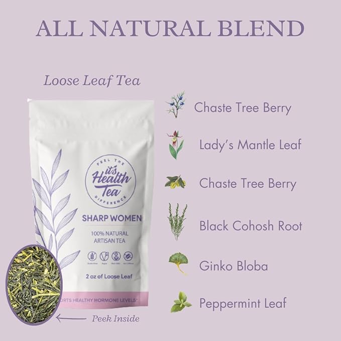 Hormonal Balance Herbal Tea for Women 100% Natural Period Relief from Cramping & Heavy Flow. 35Tea Bags Included! Daily Herbal Liquid Supplement