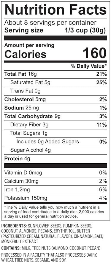 NuTrail Nut Granola Cereal, Cinnamon Pecan, 8 oz. 3 Count