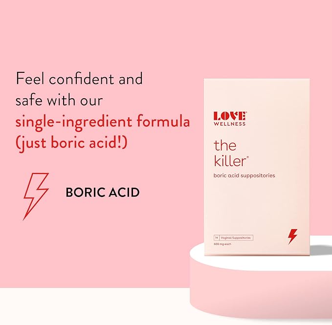 Love Wellness Boric Acid Suppositories 2-Pack