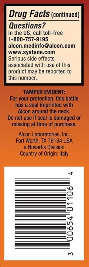 Systane Antihistamine Eye Drops, Twin Pack, 5-mL Each, 0.17 Ounce 2)