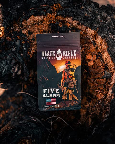Black Rifle Coffee Company Five Alarm, Medium Roast Ground Coffee, 12 OZ Bag