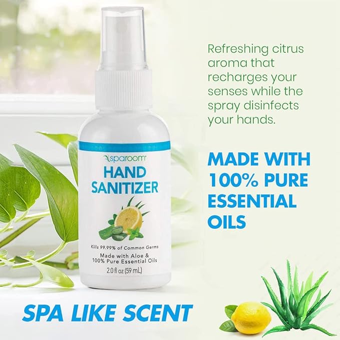 SpaRoom Hydrating Hand Sanitizer, 70% Alcohol 2 Fl 4-pack