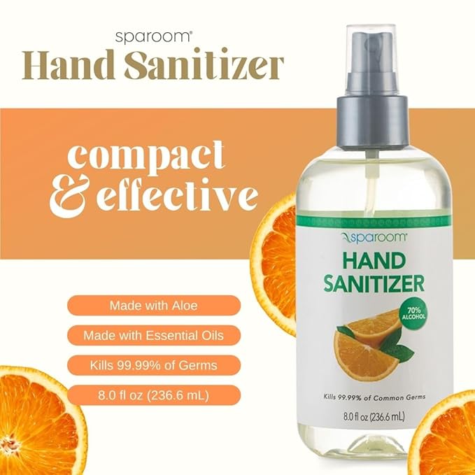 SpaRoom Hydrating Hand Sanitizer, 70% Alcohol 8 Fl