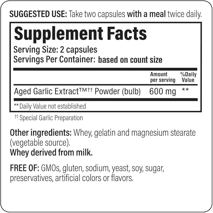 Kyolic Aged Garlic Extract Formula 100, 200 Capsules