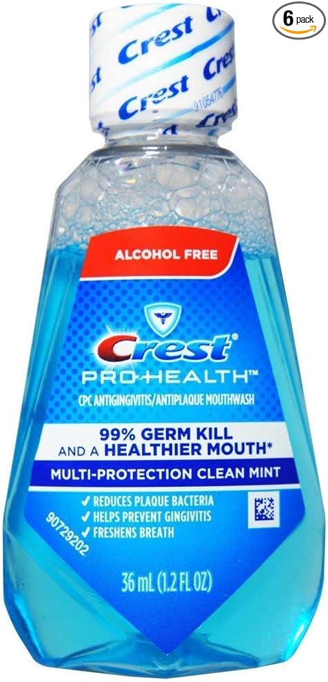 Crest Pro-Health Mouthwash, Alcohol Free, Multi-Protection 1.22 oz 6)