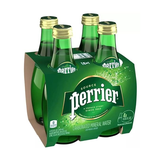 Sparkling Natural Mineral Water, 11 Oz Glass Bottles - (Pack of 12) - (Total of 132 Fl Oz)