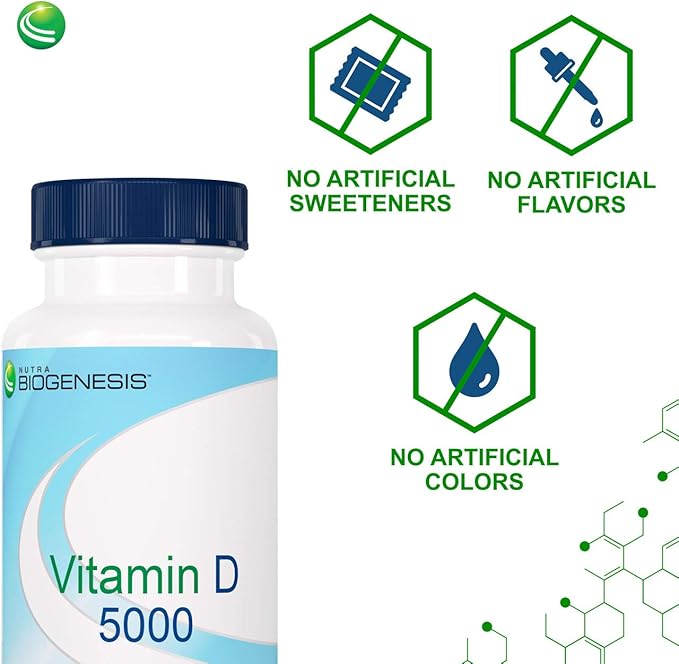 Nutra BioGenesis - Vitamin D 5000 D3 5000 5000 IU 90 Softgels