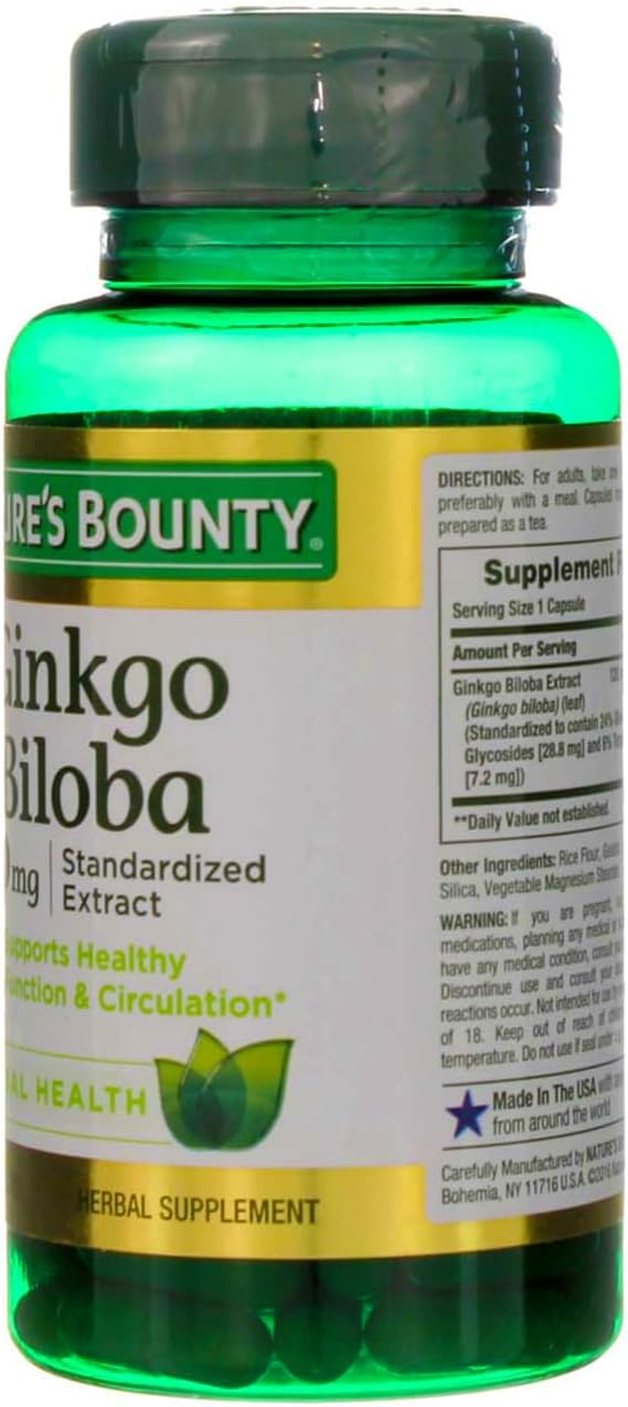 Nature's Bounty Ginkgo Biloba Capsule 120 100 ea