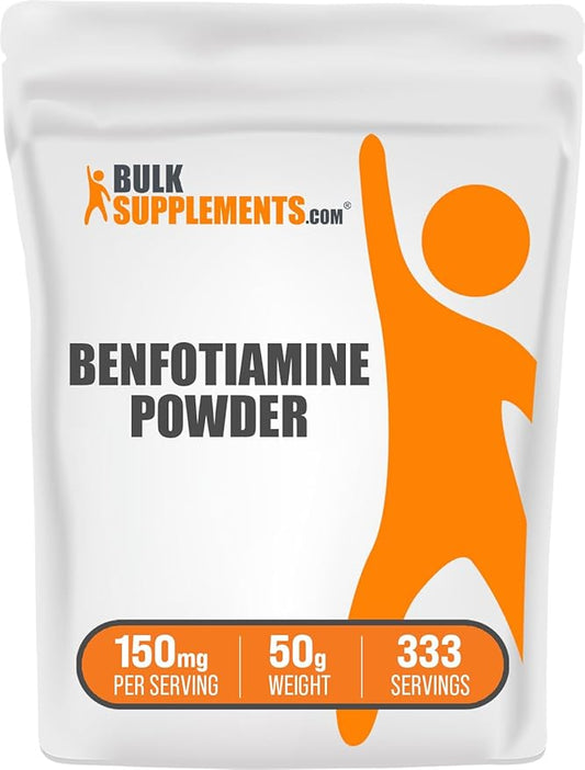 BulkSupplements.com Benfotiamine Powder B1 Supplement, 150mg, Gluten 150mg per 50g (1.8 (1.8 oz) 1)