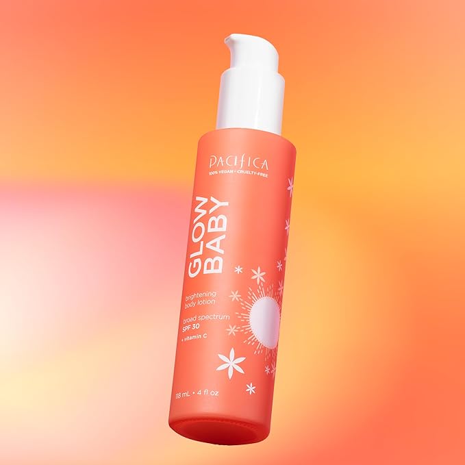 Pacifica SPF 30 Body Lotion - Glow Baby Brightening Vitamin C Body Moisturizer -w/Broad Spectrum UVA/UVB SPF 30 Sun Protection - Clean Beauty Vegan & Cruelty-Free Dermatologist Tested