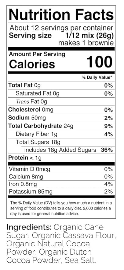 Otto's Naturals - Brownie Mix, Gluten, Grain, and Nut-Free Baking Mix, Made with Organic Cassava Flour, Certified Paleo and Non-GMO Verified, 11.1 Oz, 6-Pack