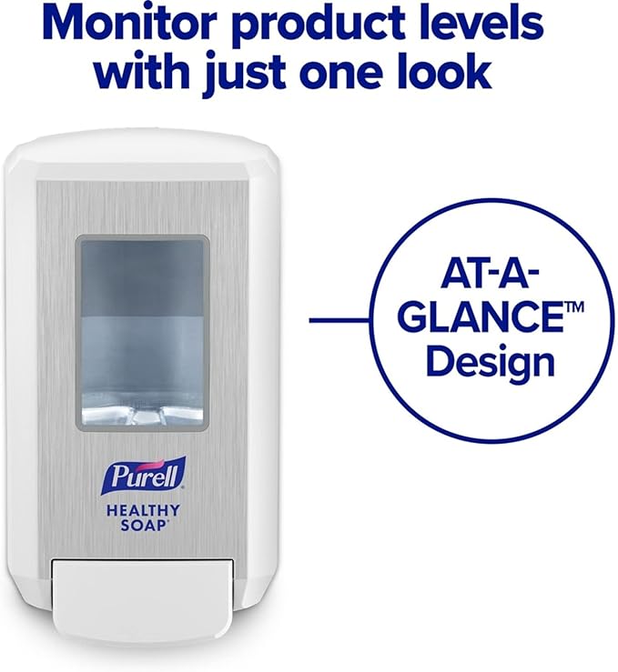 PURELL CS4 Push-Style Soap Dispenser, White, 1250 mL CS4 HEALTHY 1) - 5130-01
