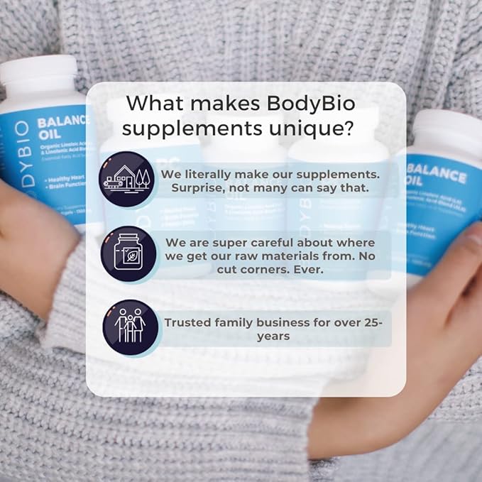 BodyBio Omega Oils 3 & 6 180 Softgel