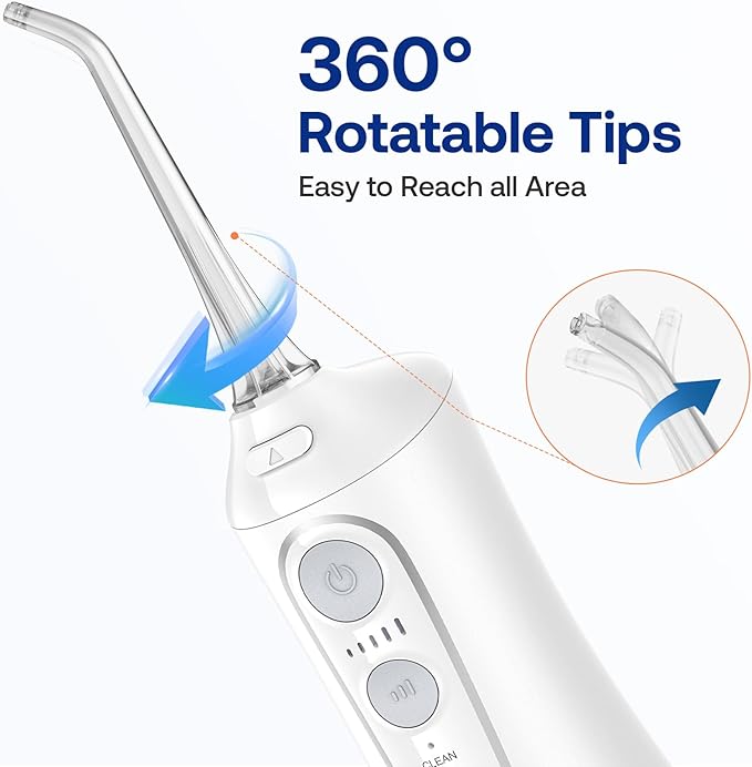 Bitvae C6 Water Dental Flosser IPX7 Waterproof 3 Modes 5 intensities,