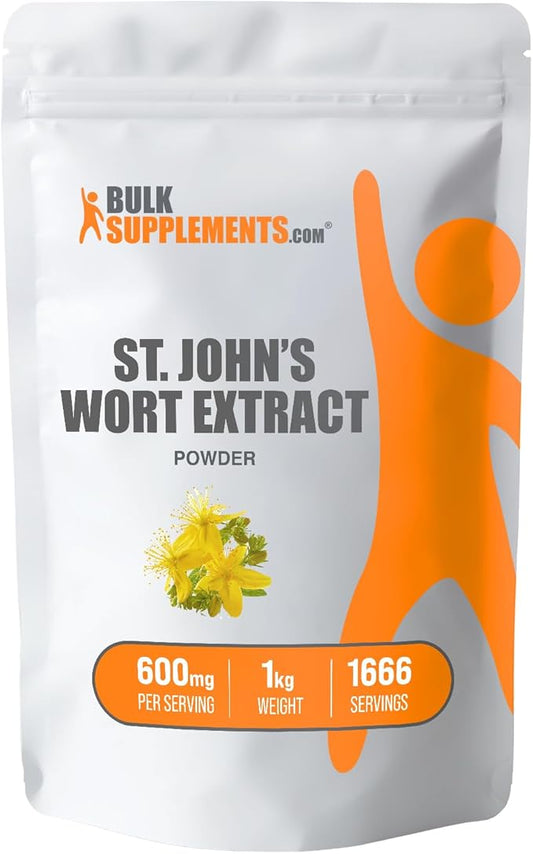 BulkSupplements.com St. John's Wort Extract (1 Kilogram 2.2 lbs)