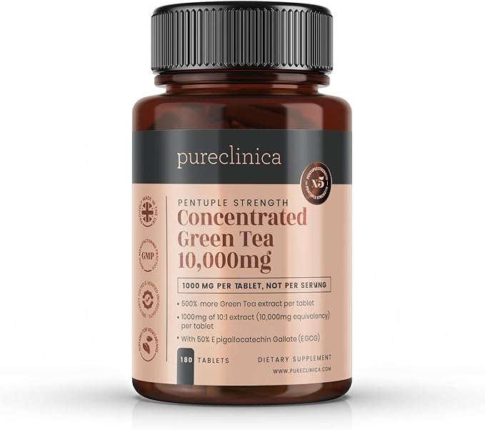pureclinica Concentrated Green Tea 10,000mg x 180 Tablets