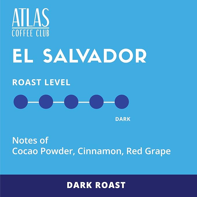 Atlas Coffee Club - Dark Roast Coffee Pods - El Salvador, 100% Recyclable, Premium Single Origin Coffee, 24ct Box