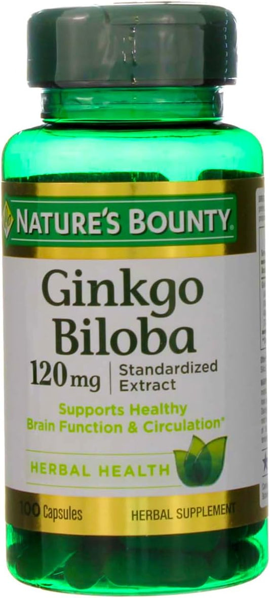 Nature's Bounty Ginkgo Biloba Capsule 120 100 ea