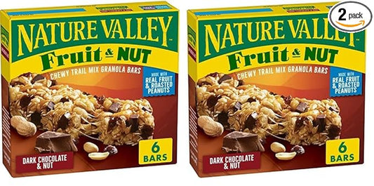 Nature Valley Granola, Fruit & Nut, Dark Chocolate & Nut, 7.4 oz, 6 ct (Pack of 2)
