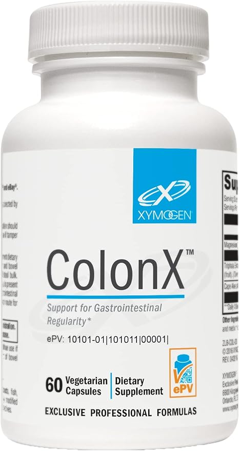 XYMOGEN ColonX - Supports GI Motility, (60 Capsules)