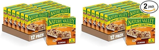 Nature Valley Granola Bars, Sweet and Salty Nut, Almond, 1.2 oz, 6 ct (Pack of 16)
