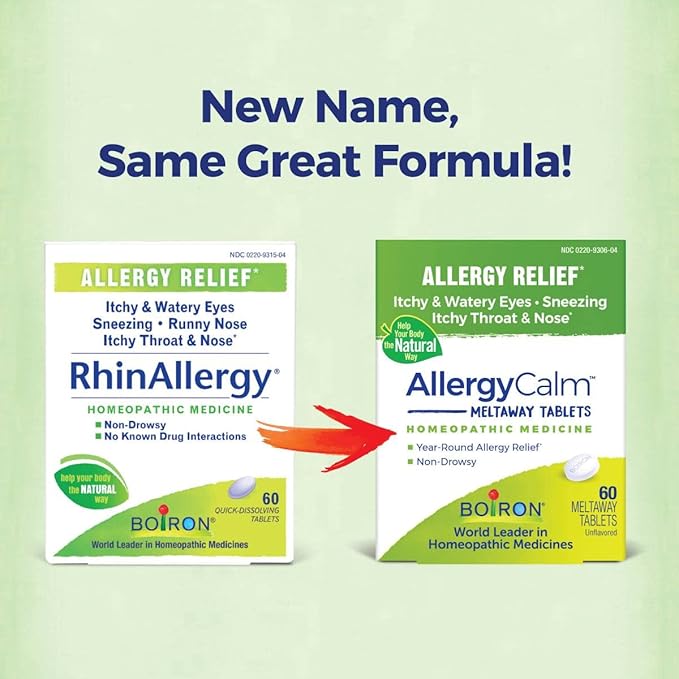 BOIRON AllergyCalm Tablets for Relief from 60 Count