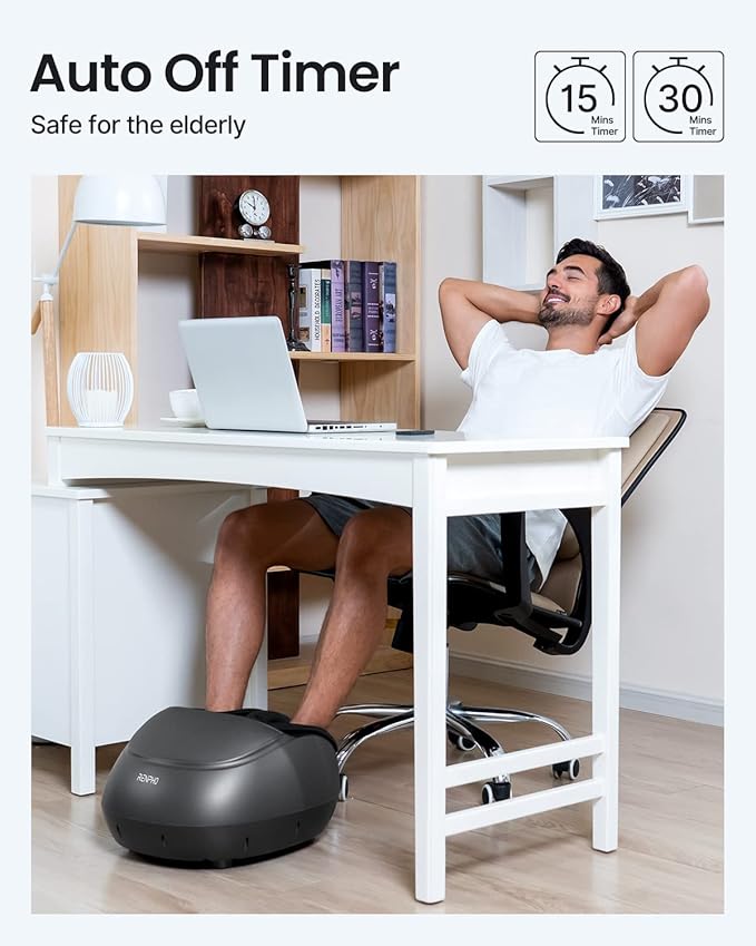 RENPHO Foot Massager Machine with Heat, 13, Black