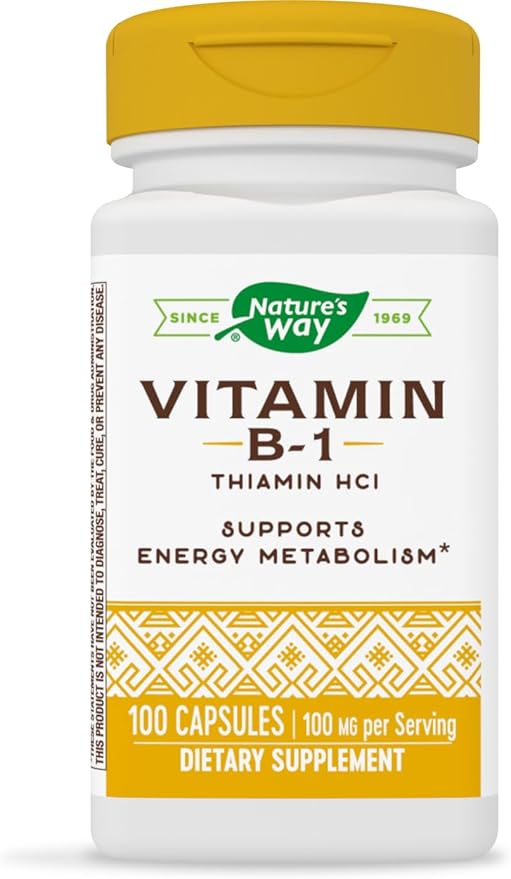 Nature's Way Vitamin B-1 100 mg 100 Capsules