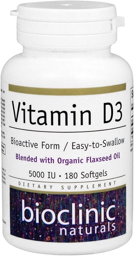 Bioclinic Naturals - Vitamin D3 5000 180 Softgels