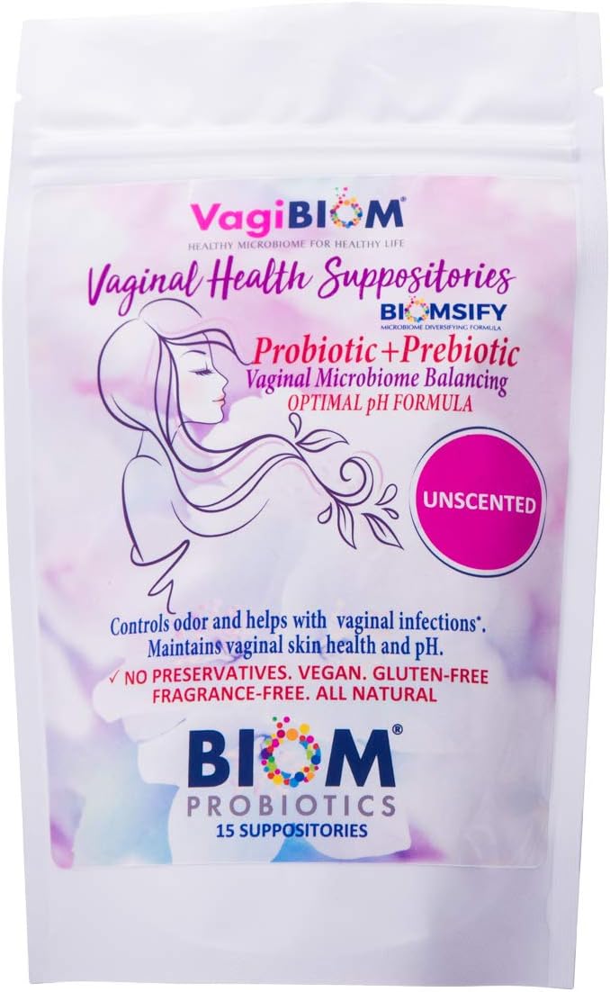 Biom Vaginal Probiotic Suppository: Natural Vaginal (15)